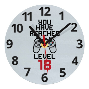 You have Reached level AGE, Ρολόι τοίχου γυάλινο (20cm)