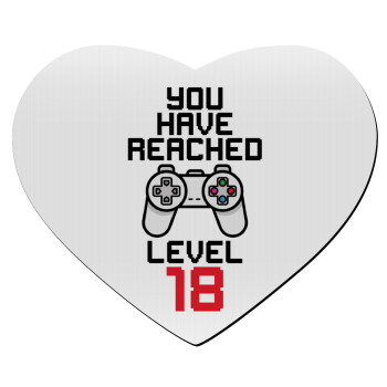 You have Reached level AGE, Mousepad heart 23x20cm