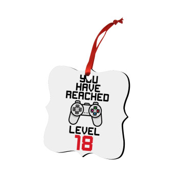 You have Reached level AGE, Christmas ornament polygon wooden 7.5cm