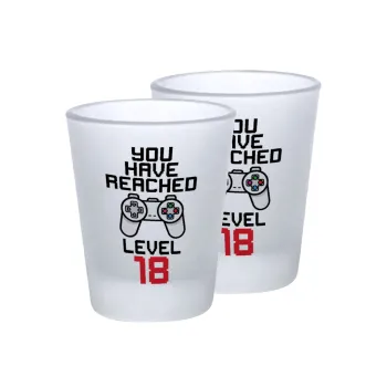 You have Reached level AGE, Σφηνοπότηρα γυάλινα 45ml του πάγου (2 τεμάχια)