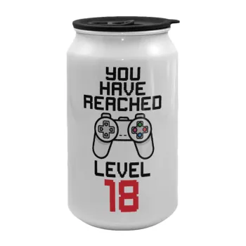 You have Reached level AGE, Κούπα ταξιδιού μεταλλική με καπάκι (tin-can) 500ml