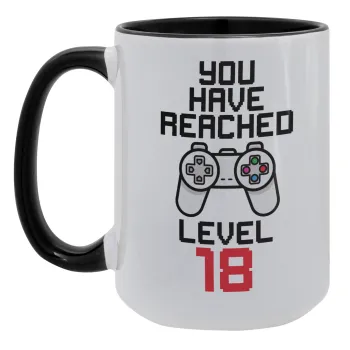 You have Reached level AGE, Κούπα Mega 15oz, κεραμική Μαύρη, 450ml