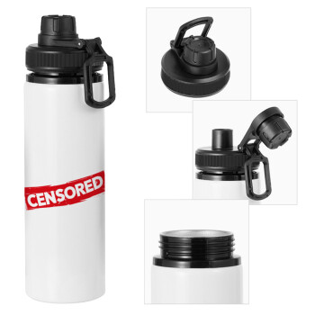 Censored, Metal water bottle with safety cap, aluminum 850ml