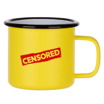 Censored, Κούπα Μεταλλική εμαγιέ ΜΑΤ Κίτρινη 360ml