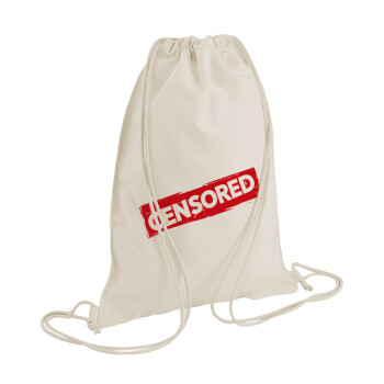 Censored, Τσάντα πλάτης πουγκί GYMBAG natural (28x40cm)