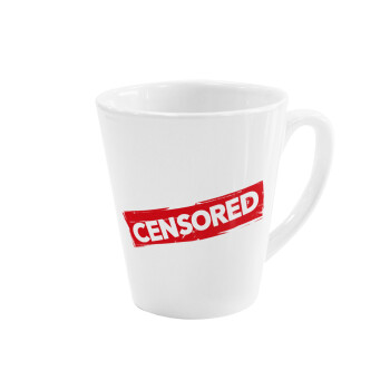 Censored, Κούπα κωνική Latte Λευκή, κεραμική, 300ml