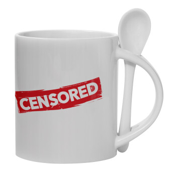 Censored, Κούπα, κεραμική με κουταλάκι, 330ml (1 τεμάχιο)
