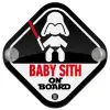 Baby On Board wooden car sign with suction cups (16x16cm)