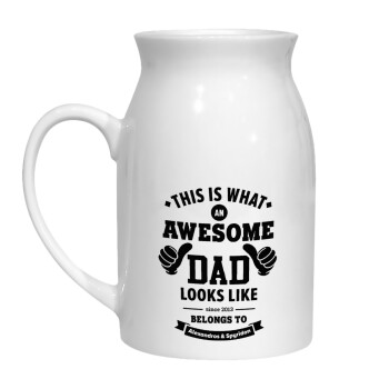 This is what an Awesome DAD looks like, Milk Jug (450ml) (1pcs)