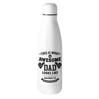 This is what an Awesome DAD looks like, Μεταλλικό παγούρι θερμός (Stainless steel), 500ml