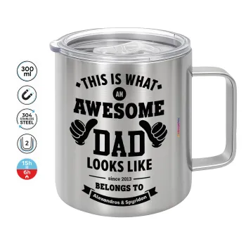 This is what an Awesome DAD looks like, Mug Stainless steel double wall 300ml