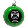 Green Christmas tree ornament bauble 8cm
