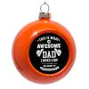 Orange Christmas tree ornament bauble 8cm