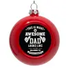 Red Christmas tree ornament bauble 8cm