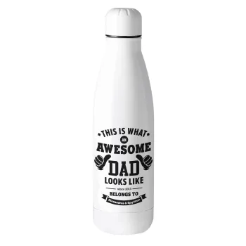 This is what an Awesome DAD looks like, Metal mug thermos (Stainless steel), 500ml