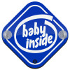 Baby On Board wooden car sign with suction cups (16x16cm)