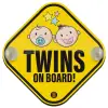 Baby On Board wooden car sign with suction cups (16x16cm)