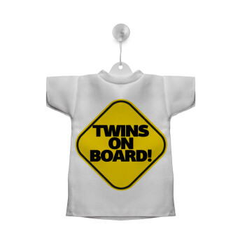 Twins on board classic, Σήμα μπλουζάκι με βεντούζα για αυτοκίνητο