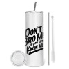 Tumbler stainless steel 600ml, with metal straw & cleaning brush