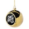Golden Christmas tree ball ornament 8cm