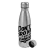 Metallic water bottle, stainless steel, 750ml