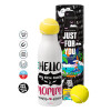 Tennis ball Metal mug thermos White, double wall, 550ml