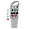 GREY color, 890ml (30oz) stainless Steel Tumbler with Handle