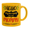Ceramic coffee mug yellow, 330ml