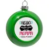 Green Christmas tree ornament bauble 8cm