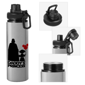 Daddy's princess, Metallic water bottle with safety cap, 850ml aluminum