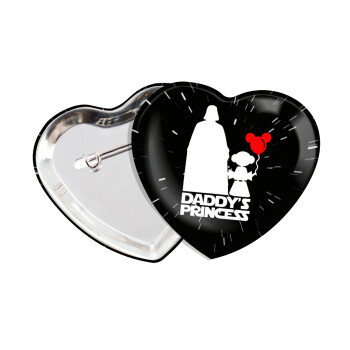 Daddy's princess, Κονκάρδα παραμάνα καρδιά (57x52mm)