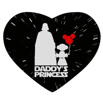 Daddy's princess, Mousepad καρδιά 23x20cm