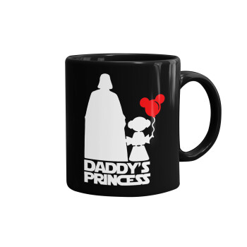 Daddy's princess, Mug black, ceramic, 330ml