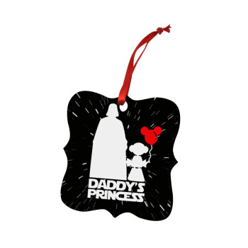 Daddy's princess, Στολίδι Χριστουγεννιάτικο στολίδι polygon ξύλινο 7.5cm
