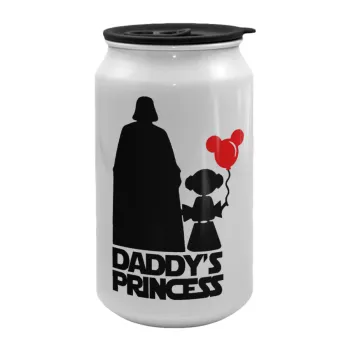 Daddy's princess, Κούπα ταξιδιού μεταλλική με καπάκι (tin-can) 500ml