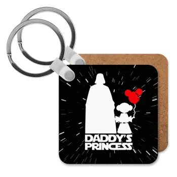 Daddy's princess, Μπρελόκ Ξύλινο τετράγωνο MDF