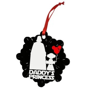 Daddy's princess, Στολίδι Χριστουγεννιάτικο στολίδι snowflake ξύλινο 7.5cm