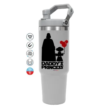 Daddy's princess, GREY color, 890ml (30oz) stainless Steel Tumbler with Handle