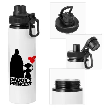 Daddy's princess, Μεταλλικό παγούρι νερού με καπάκι ασφαλείας, αλουμινίου 850ml