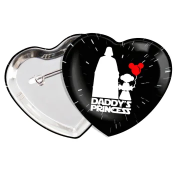 Daddy's princess, Κονκάρδα παραμάνα καρδιά (57x52mm)