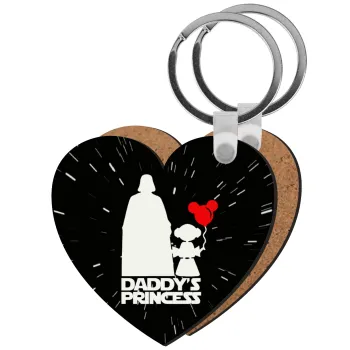 Daddy's princess, Μπρελόκ Ξύλινο καρδιά MDF