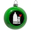 Green Christmas tree ornament bauble 8cm