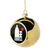 Golden Christmas tree ball ornament 8cm