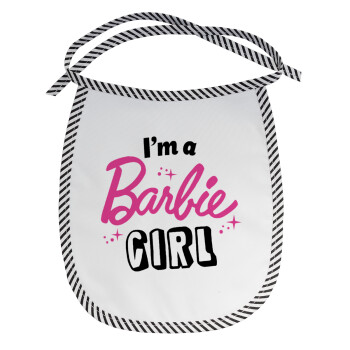 I'm Barbie girl, Σαλιάρα μωρού αλέκιαστη με κορδόνι Μαύρη