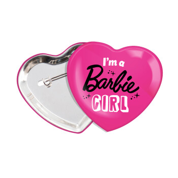 I'm Barbie girl, Κονκάρδα παραμάνα καρδιά (57x52mm)