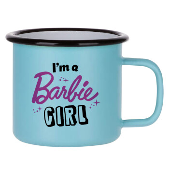 I'm Barbie girl, Κούπα Μεταλλική εμαγιέ ΜΑΤ σιέλ 360ml
