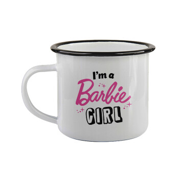 I'm Barbie girl, Κούπα εμαγιέ με μαύρο χείλος 360ml