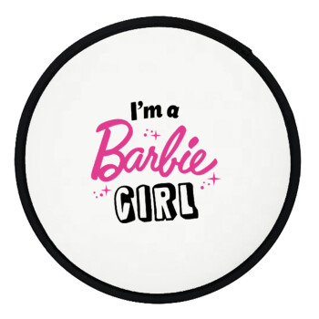 I'm Barbie girl, Βεντάλια υφασμάτινη αναδιπλούμενη με θήκη (20cm)