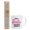 I'm Barbie girl, Πασχαλινό Σετ, Κούπα κεραμική (330ml) & πασχαλινή λαμπάδα αρωματική πλακέ (30cm) (ΓΚΡΙ)