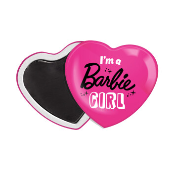 I'm Barbie girl, Μαγνητάκι καρδιά (57x52mm)